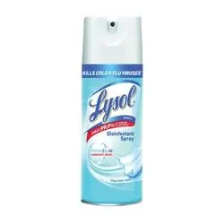 Lysol 1920074186 Disinfectant Cleaner, 12 oz Package, Aerosol Can, Liquid, Crisp Linen, Clear