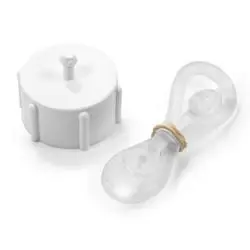 CAMCO 22204 Hose Cap with Lanyard, Female, Plastic, White