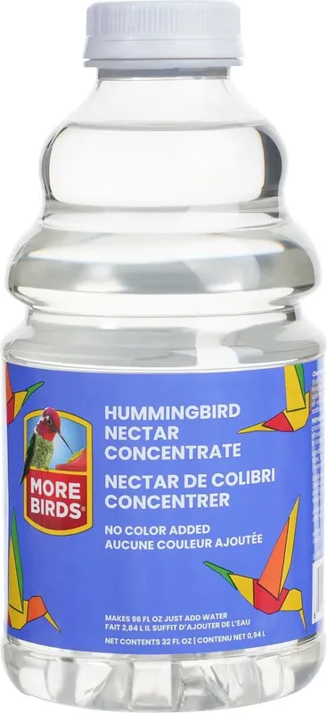 More Birds All-Natural Clear Liquid Nectar Concentrate Hummingbird Food, 32-oz bottle