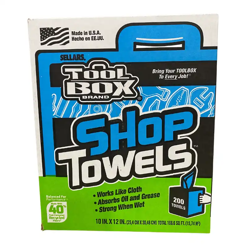 Sellars Shop Towels, Blue - 200 Count in Box