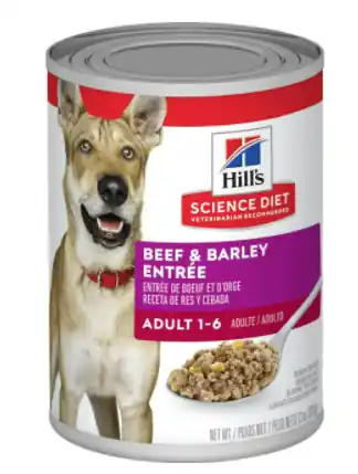 Hill‘s 7039 Adult Dog Food, Dry, Barley, Beef Flavor, 13 oz Package, Can