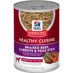 Science Diet 10451 Adult Dog Food, Braised Beef, Carrots, Peas Flavor, 12.5 oz Package