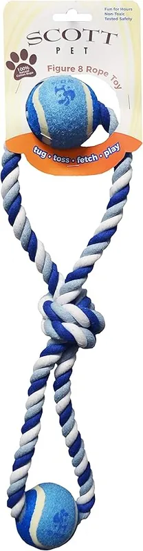 Scott Pet Figure 8 Rope W/Knot Dog Toy