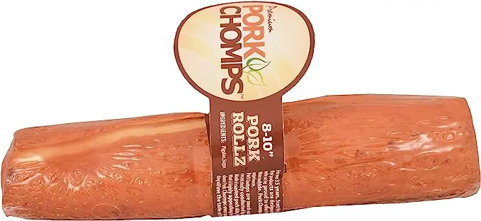 Premium Pork Chomps DT209 Knotted Dog Bone Roll, Roasted Flavor, Pork, 1, Carton