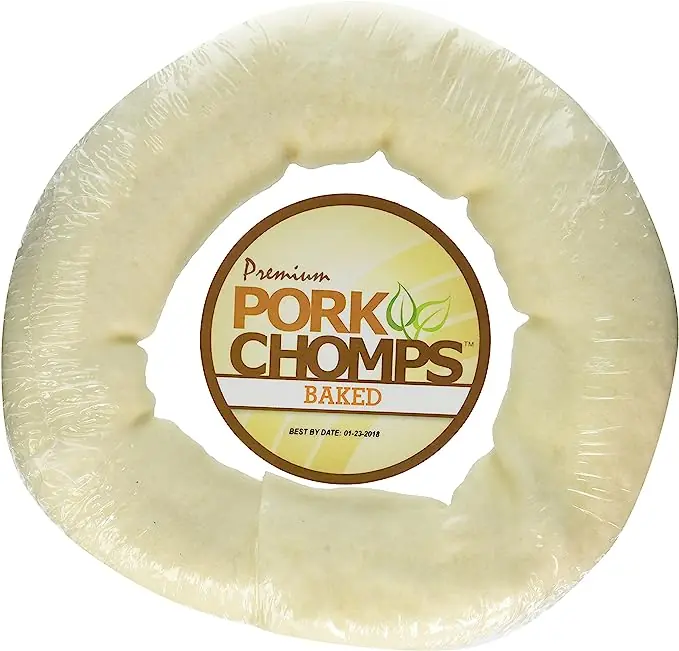 Premium Pork Chomps DT213 Dog Bagel, Baked Flavor, Pork, 1, Carton