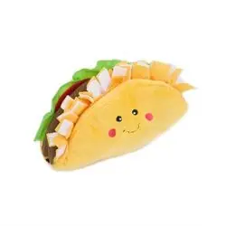 ZippyPaws NomNomz ZP837 Plush Dog Toy, Squeaker Toy, Taco