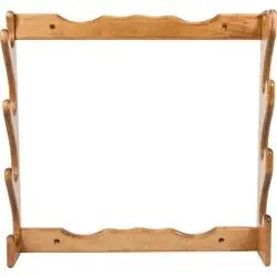 Allen 18550 Gun Rack, 4 Gun Holding, Wood, 24-1/2 in H x 24-1/2 in W x 4-1/4 D Exterior