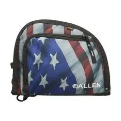 Allen 7719 Handgun Case, Fabric, Black, Zipper Lock, 1-Shelf