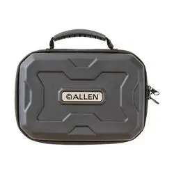 Allen 82-9 Handgun Case, 9 in Gun Holding, Black/Silver, Zipper Lock, 10-1/4 x 8 x 1-3/4 in Exterior