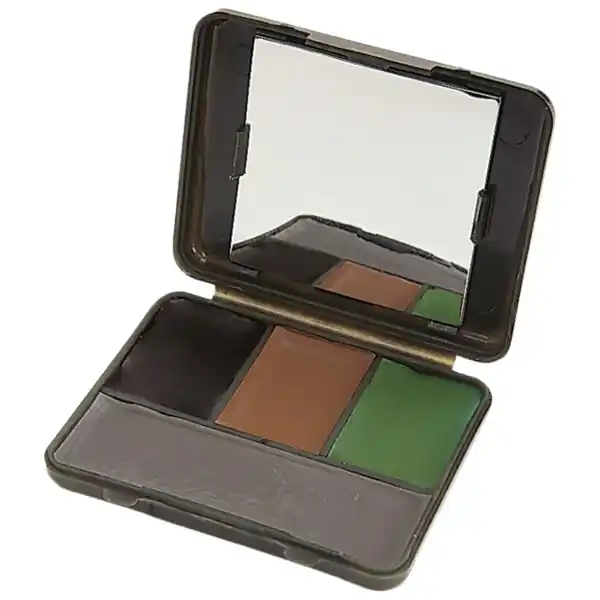 Allen 6115 Camo Compact Face Paint, Black/Brown/Gray/Green