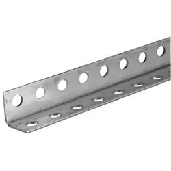 HILLMAN 11133 Perforated Angle, 3 ft L, 12 ga Thick, Steel, Zinc-Plated