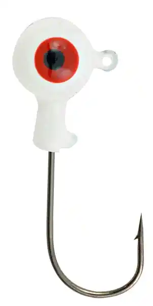 Danielson JH116W Lead Jig Head Hook, 1/16 oz, White, Epoxy Painted, 10, Pack