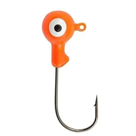 Danielson JH132FO Lead Jig Head Hook, 1/32 oz, Fluorescent/Orange, Epoxy Painted, 10, Pack