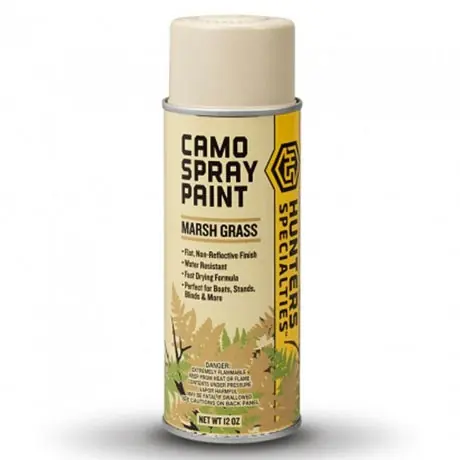 HUNTERS SPECIALTIES 00321 Spray Paint, Permanent, Enamel, Marsh Grass, Flat, 12, Case