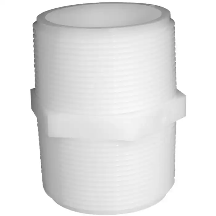 GREEN LEAF M1120 Pipe Nipple, 1-1/2 x 1-1/2 in, MNPT x MNPT, Nylon, 75 psi Pressure