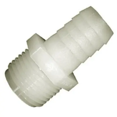 GREEN LEAF A112-200 Straight Adapter, 1-1/2 x 2 in, MNPT x Hose Barb, Nylon