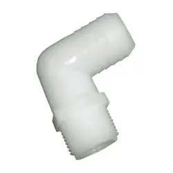 GREEN LEAF EL3412 Elbow Adapter, 90 deg Angle, 3/4 x 1/2 in, MNPT x Hose Barb, Nylon