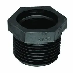 GREEN LEAF RB112-114P Reducing Bushing, 1-1/2 x 1-1/4 in, MPT x FPT, Black