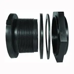 GREEN LEAF TF 100 P-E Tank Fitting, 1 in, FPT, Polypropylene