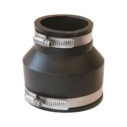 FERNCO P1056-32 Flexible Pipe Coupling, 3 x 2 in, PVC, Black, 4.3 psi Pressure