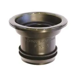 FERNCO FTS-3 Wax Free Toilet Seal, Elastomeric PVC, Black, For 3 in Drain Pipes