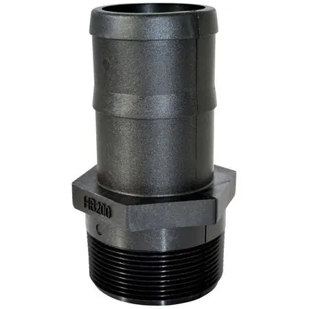 GREEN LEAF CN300P Heavy-Duty Nipple, 3 x 3 in, MNPT x Hose Barb, Polypropylene