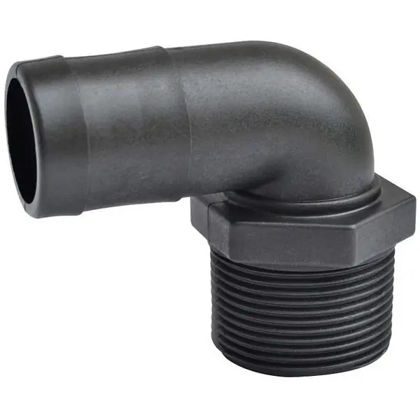 GREEN LEAF EL300HD Heavy-Duty Elbow, 90 deg Angle, 3 x 3 in, MNPT x Hose Barb