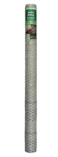 YardGard Poultry Netting 60"X50‘ Hexagon Mesh, Galvanized, 20 Gauge