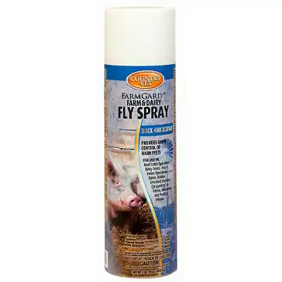 Country Vet 349316CVB Farm and Dairy Fly Spray, Aerosol, Clear, Characteristic, 16 fl-oz Package