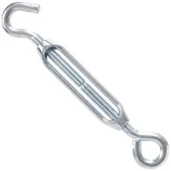 HILLMAN 321886 Turnbuckle, 215 lb Working Load, 3/8-16 Thread, Hook, Eye, Steel