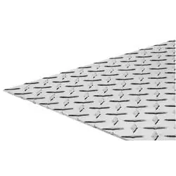 HILLMAN 11255 Tread Plate, 24 in W, 24 in L, Aluminum, Bright