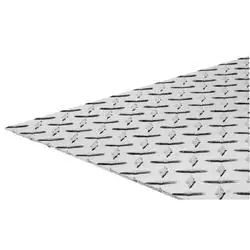 Steelworks 11248 Tread Plate, 0.063 in Thick Material, 12 in W, 24 in L, Aluminum
