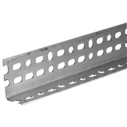 Steelworks 11118 Slotted Offset Angle, 2-1/4, 1-1/2 in L Leg, 4 ft L, 14 Thick, Steel, Zinc-Plated