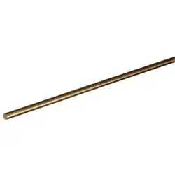 Steelworks 11517 Round Rod, 1/8 in Dia, 3 ft L, Brass