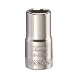 DeWALT DWMT86025OSP Hand Socket, 9/32 in Socket, 1/4 in Drive, 6 -Point, Vanadium Steel, Polished Chrome