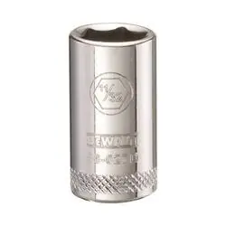 DeWALT DWMT86027OSP Hand Socket, 11/32 in Socket, 1/4 in Drive, 6 -Point, Vanadium Steel, Polished Chrome