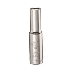 DeWALT DWMT86043OSP Drive Socket, 1/4 in Socket, 1/4 in Drive, 6 -Point, Vanadium Steel, Polished Chrome