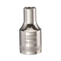 DeWALT DWMT86101OSP Hand Socket, 4 mm Socket, 1/4 in Drive, 6 -Point, Vanadium Steel, Polished Chrome