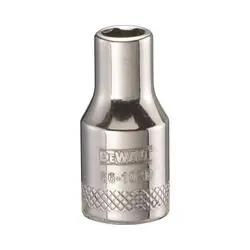 DeWALT DWMT86102OSP Hand Socket, 5 mm Socket, 1/4 in Drive, 6 -Point, Vanadium Steel, Polished Chrome