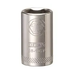 DeWALT DWMT86108OSP Hand Socket, 11 mm Socket, 1/4 in Drive, 6 -Point, Vanadium Steel, Polished Chrome