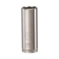 DeWALT DWMT86116OSP Drive Socket, 13 mm Socket, 1/4 in Drive, 6 -Point, Steel, Polished Chrome Vanadium
