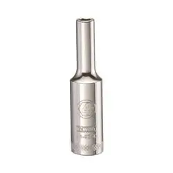 DeWALT DWMT88935OSP Drive Socket, 4 mm Socket, 1/4 in Drive, 6 -Point, Steel, Polished Chrome Vanadium
