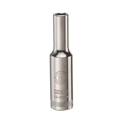 DeWALT DWMT88936OSP Drive Socket, 5 mm Socket, 1/4 in Drive, 6 -Point, Steel, Polished Chrome Vanadium