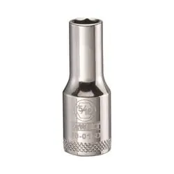 DeWALT DWMT80016OSP Drive Socket, 5/16 in Socket, 3/8 in Drive, 6 -Point, Vanadium Steel, Polished Chrome