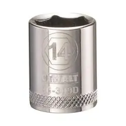 DeWALT DWMT86309OSP Hand Socket, 14 mm Socket, 3/8 in Drive, 6 -Point, Vanadium Steel, Polished Chrome
