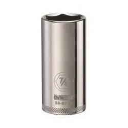 DeWALT DWMT88971OSP Drive Socket, 7/8 in Socket, 3/8 in Drive, 6 -Point, Vanadium Steel, Polished Chrome