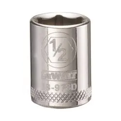 DeWALT DWMT88978OSP Hand Socket, 1/2 in Socket, 3/8 in Drive, 6 -Point, Vanadium Steel, Polished Chrome
