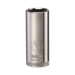 DeWALT DWMT88989OSP Drive Socket, 5/8 in Socket, 3/8 in Drive, 6 -Point, Vanadium Steel, Polished Chrome