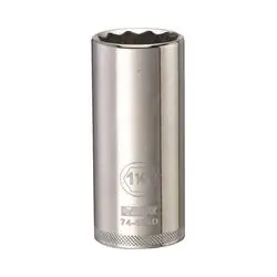 DeWALT DWMT74538OSP Drive Socket, 1-1/16 in Socket, 1/2 in Drive, 12 -Point, Vanadium Steel, Polished Chrome
