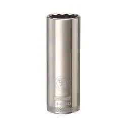 DeWALT DWMT74543OSP Drive Socket, 13/16 in Socket, 1/2 in Drive, 12 -Point, Vanadium Steel, Polished Chrome